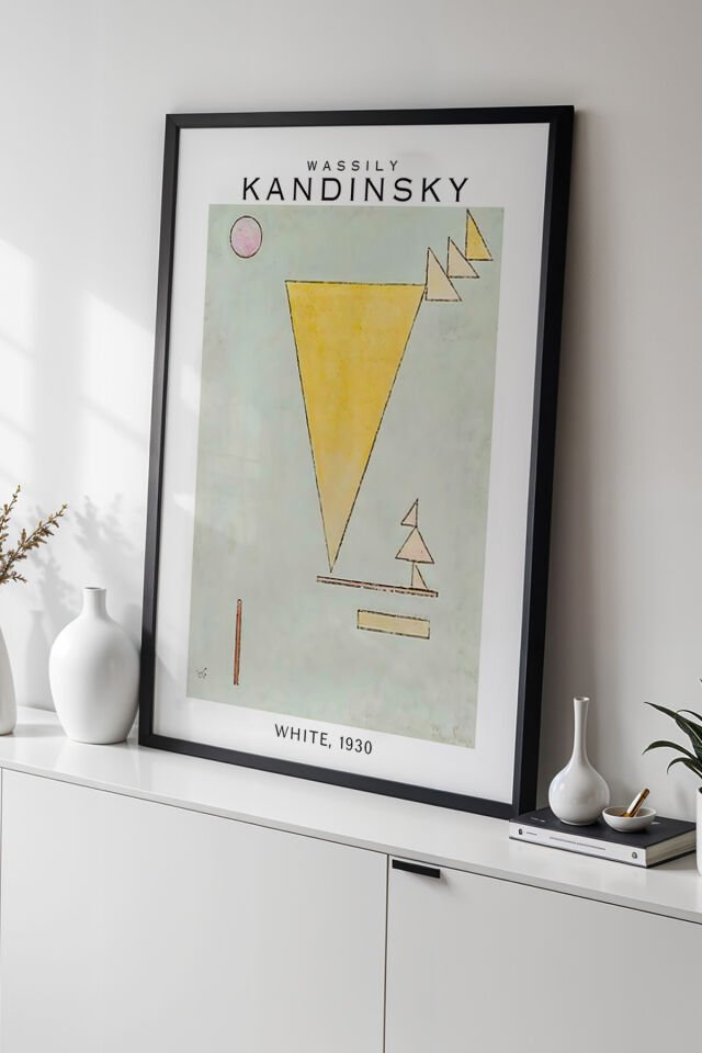 SİYAH - Wassily Kandinsky - Ruhsal Formlar - Ahşap Çerçeveli Duvar Tablosu