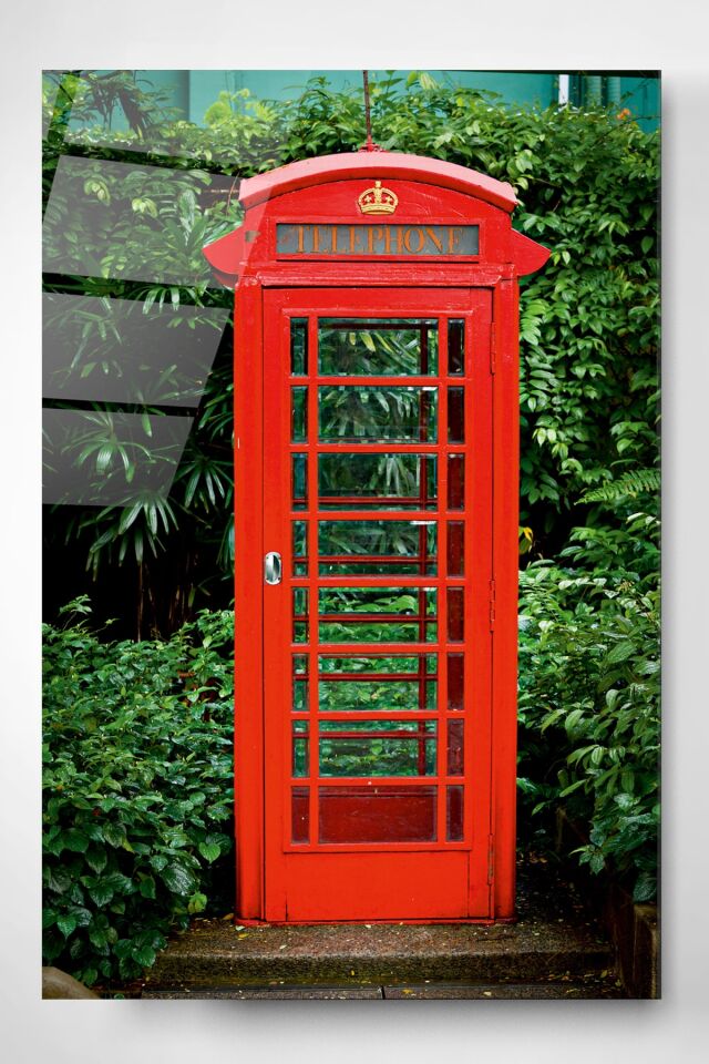 Telefon Kulübesi Cam Tablo, Dekoratif Cam Tablo