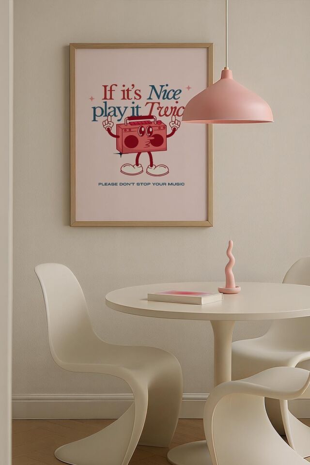 DOĞAL AHŞAP - It's Not Me Yazı Tipografi Trendy Maksimalist Sanatı Ahşap Çerçeveli Duvar Tablosu